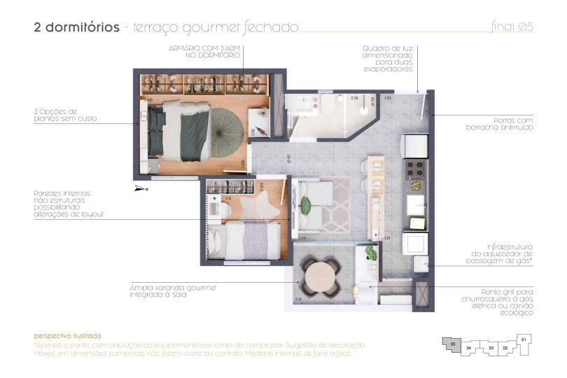 Planta Terraço Fechado - VIP Essencia
